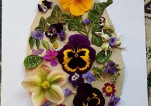 Marysia - kartka z żywych kwiatów